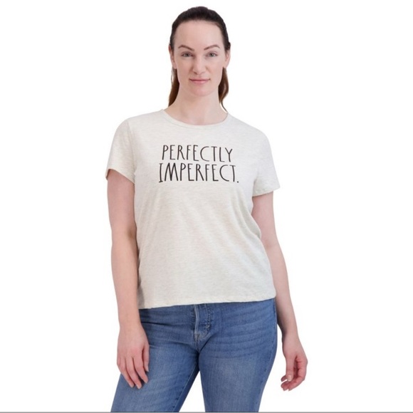 NWT Rae Dunn "Perfectly Imperfect" Tee XL - Picture 1 of 14